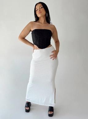 Maynard Maxi Skirt White Handmade Item