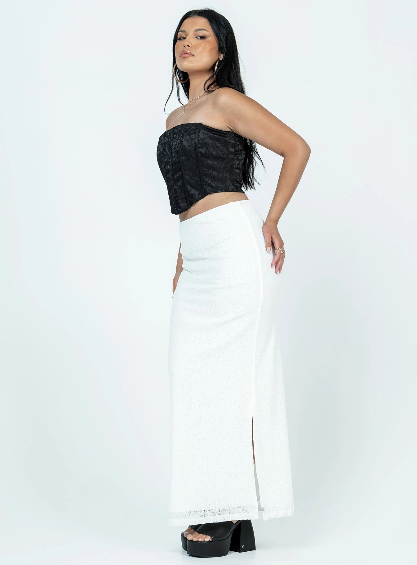 Maynard Maxi Skirt White Abrasion resistant