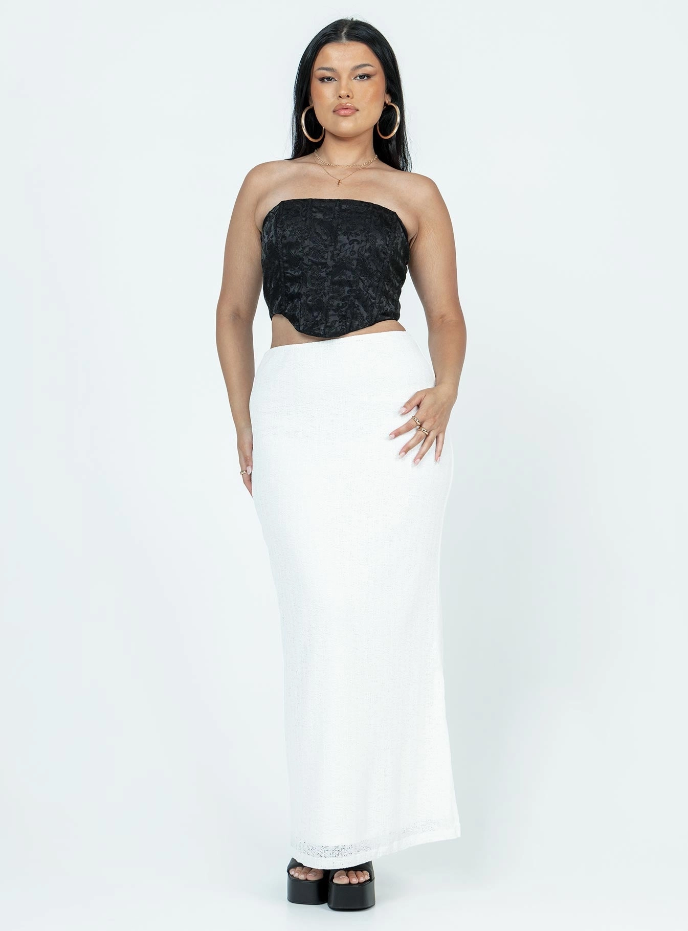 Fresh Fit City Wear Maynard Maxi Skirt White
