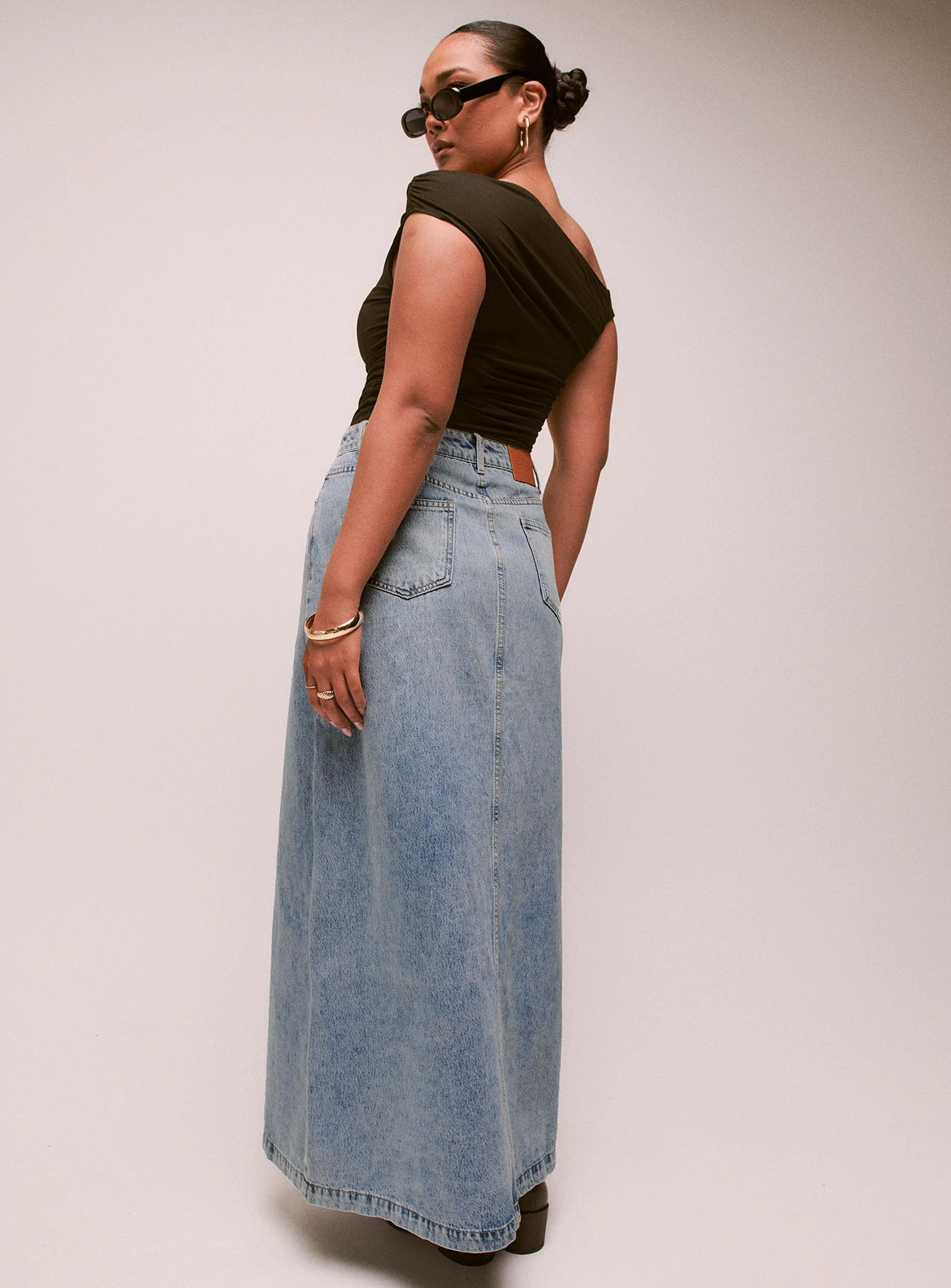 Comfortable Feel McGuane Denim Midi Skirt