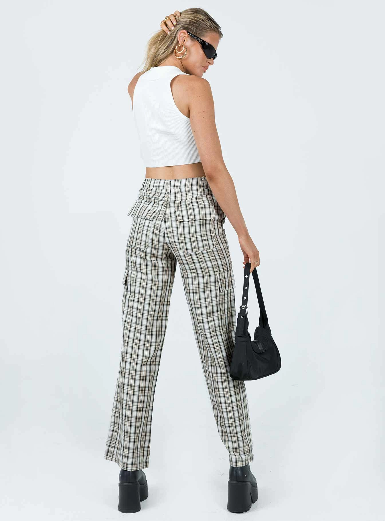 Mckay Check Cargo Pants Multi Wrinkle Resistant Finish
