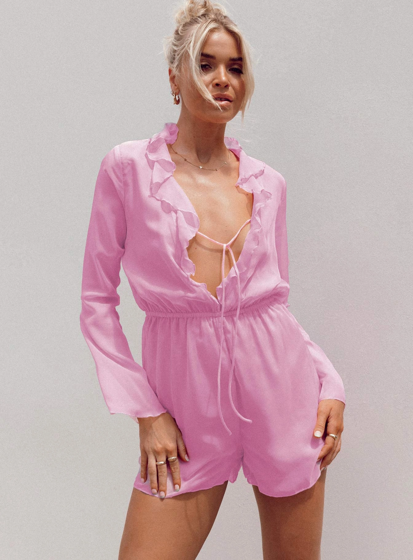 Motion Light Meadow Romper Pink