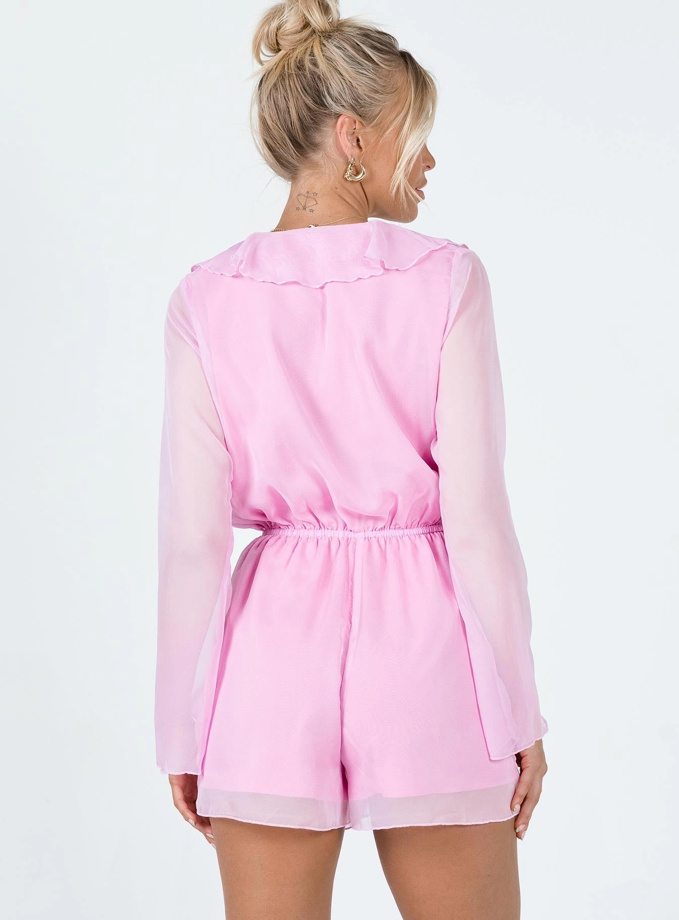 Meadow Romper Pink Light Drape
