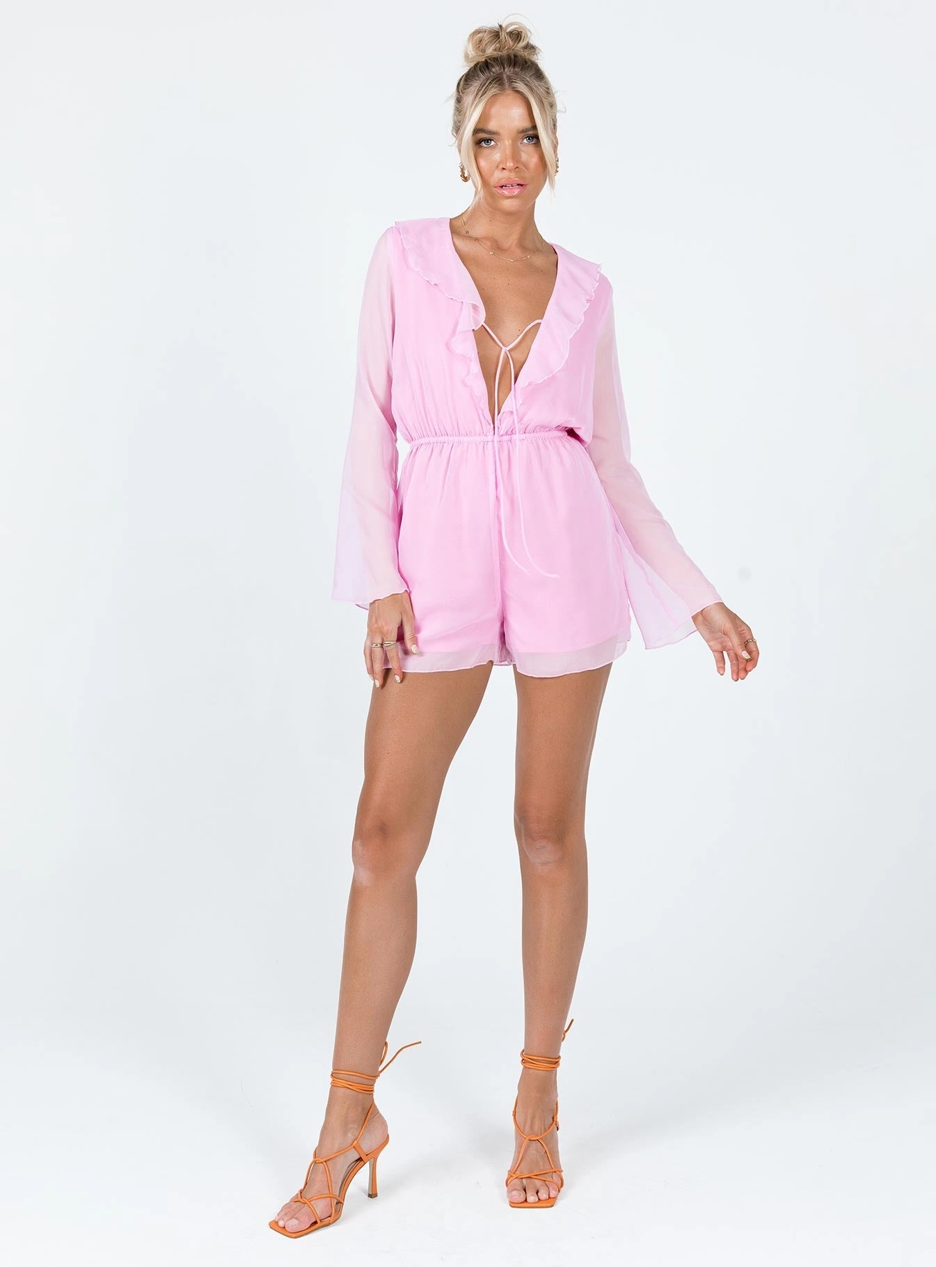 Sophisticated and Relaxed Soft Silhouette Meadow Romper Pink