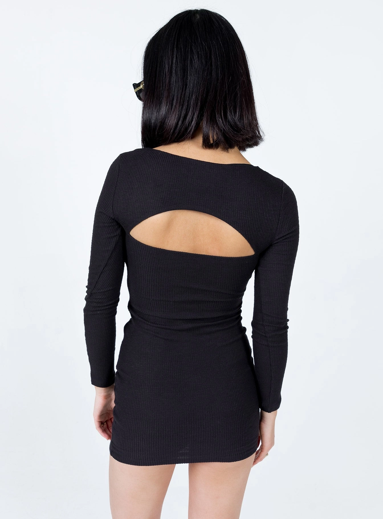Melbourne Long Sleeve Mini Dress Black Sleek And Stylish