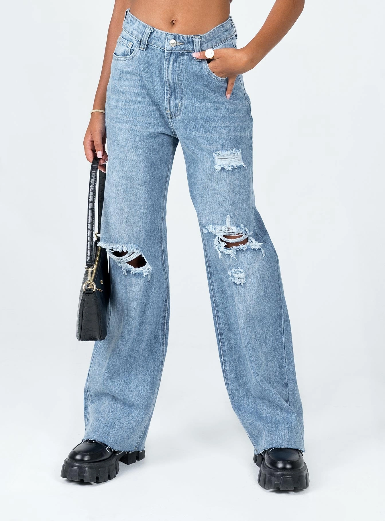 Meliana Wide Leg Denim Jeans Gym Ready Evening Stroll