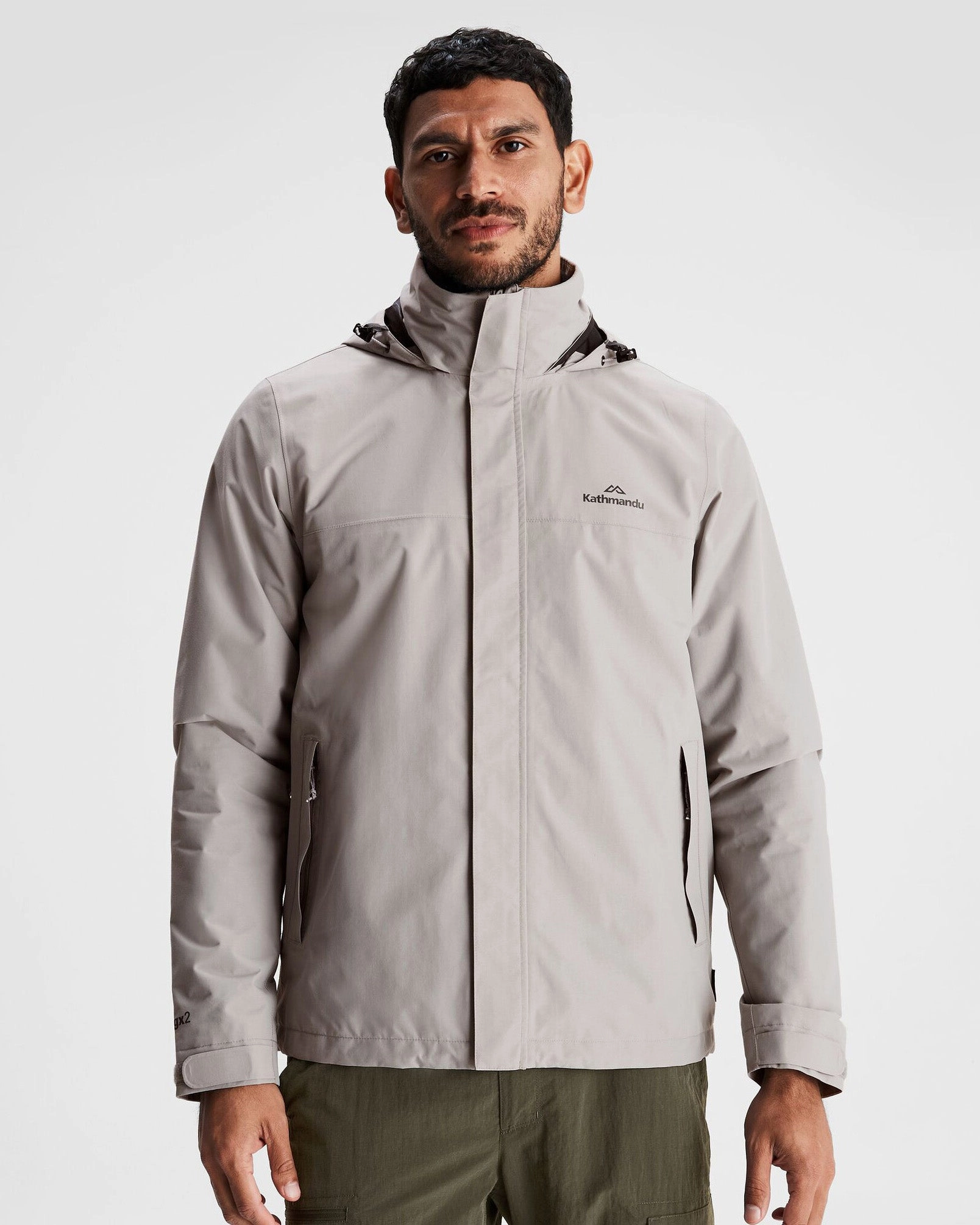 Zipper Guard Weatherproofing QuickDryMaterial Men's Andulo 2-layer Rain Jacket - Steel Grey