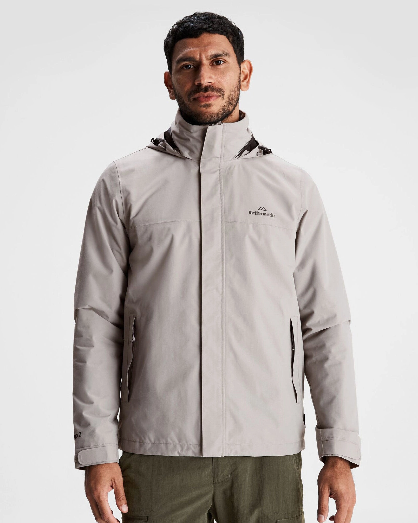 Men's Andulo 2-layer Rain Jacket - Steel Grey Cashmere Blend WaterRepellent Finish