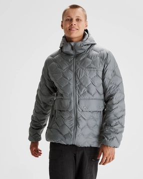 Day To Day Men's Any Time Down Hooded Parka  Jacket- Moon