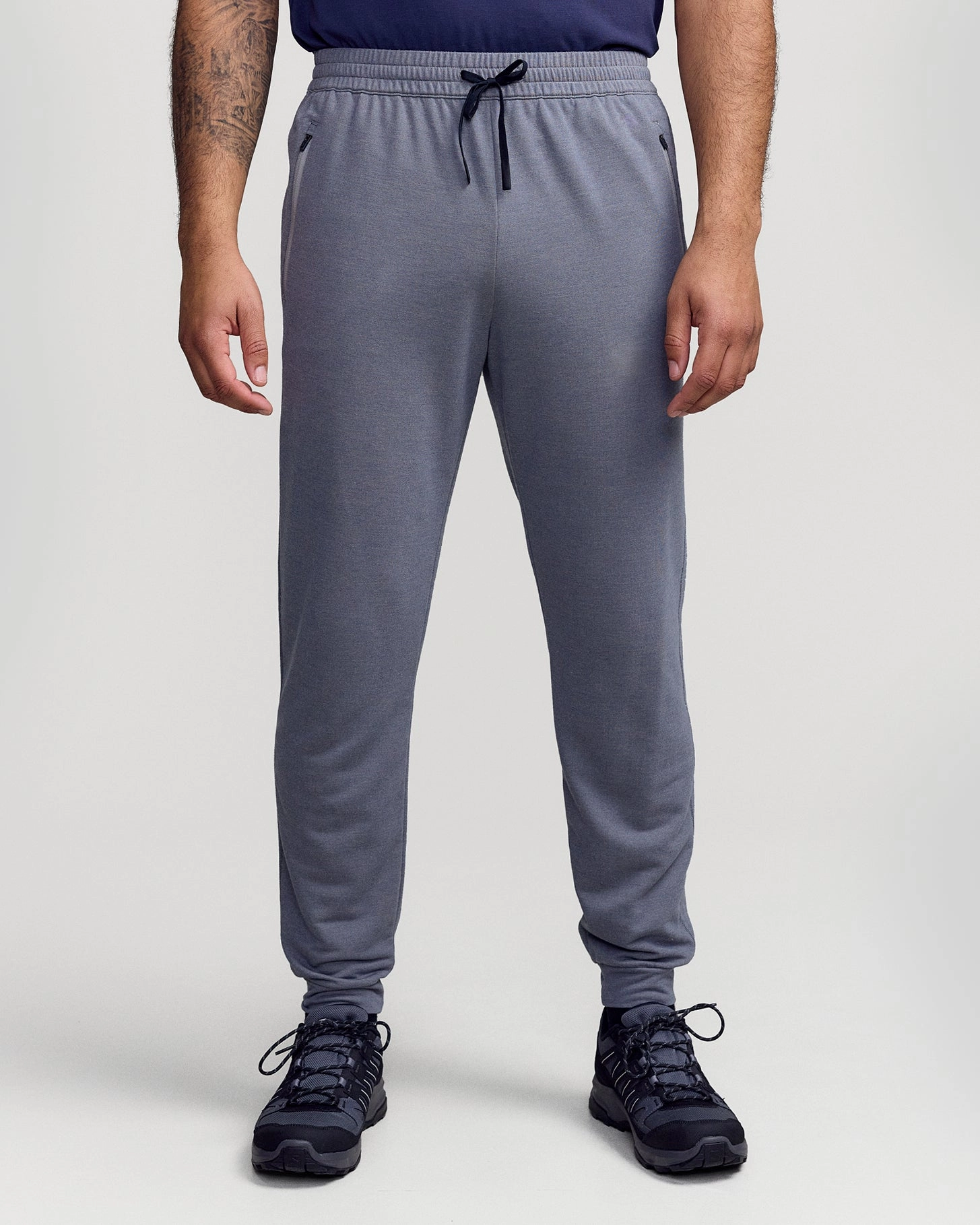 Men??s Anytime Joggers - Mid Grey Marle AbrasionResistantPanels Stretch Layer Fit