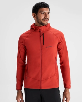 Water Based Coating Men's Aysen Hooded Fleece Jacket - Spicy Chilli Pepper