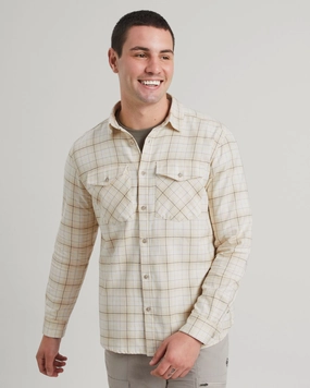 Men's Carrillon HF Long Sleeve Shirt - Natural/Sunlit Check Lightweight Weave