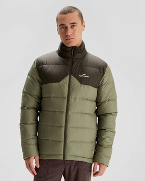 Men's Epiq Down Jacket - Beech/Dark Moss Daily Commute Light Look