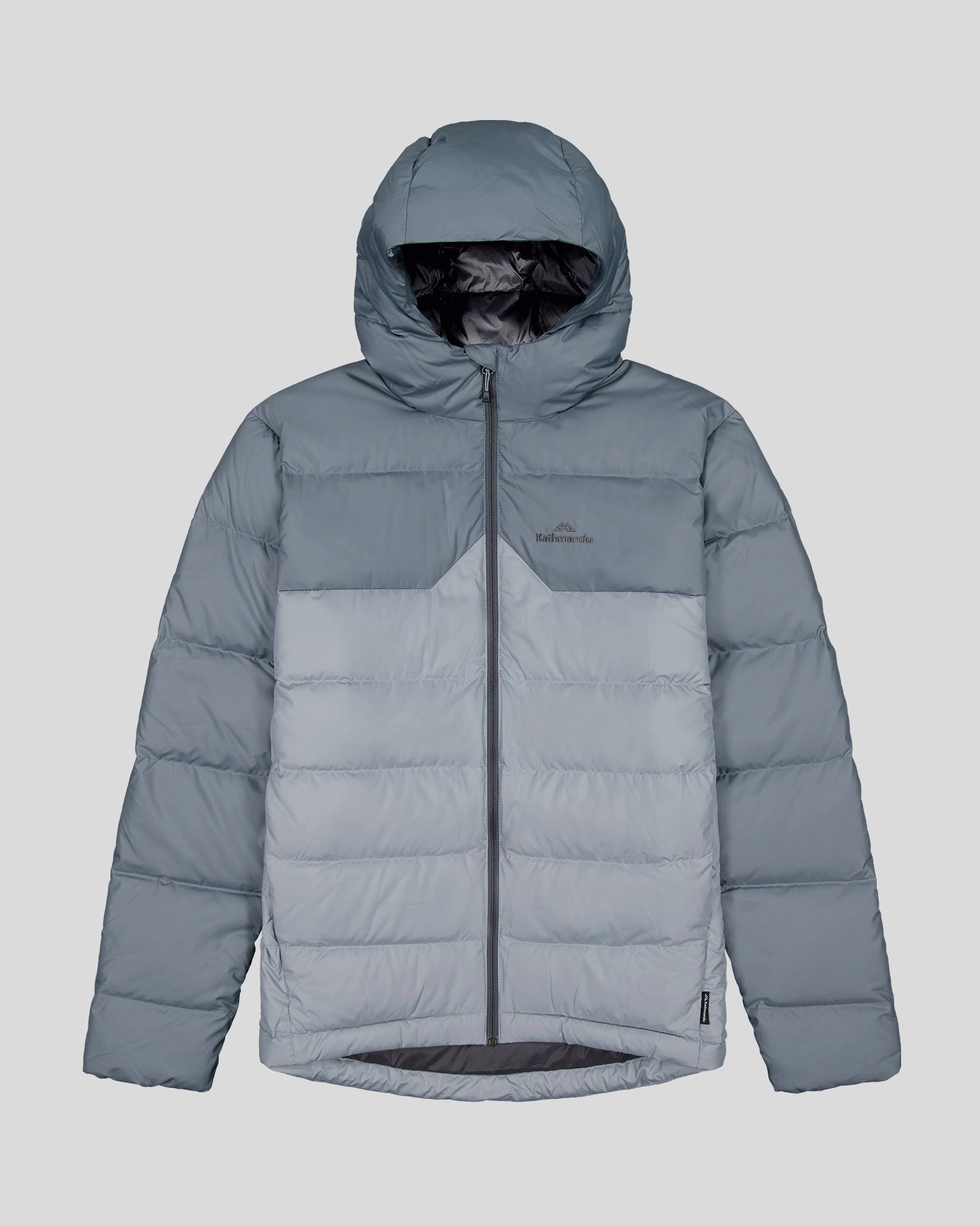 Men's Epiq Hooded Down Jacket v2 - Moon/Light Moon High Collar Structure