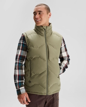 Men's Frisco X Down Vest - Beech snap closure Friction Resistant