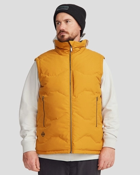 Men's Frisco X Down Vest - Golden Oak Stretch Fabric All Season Fit