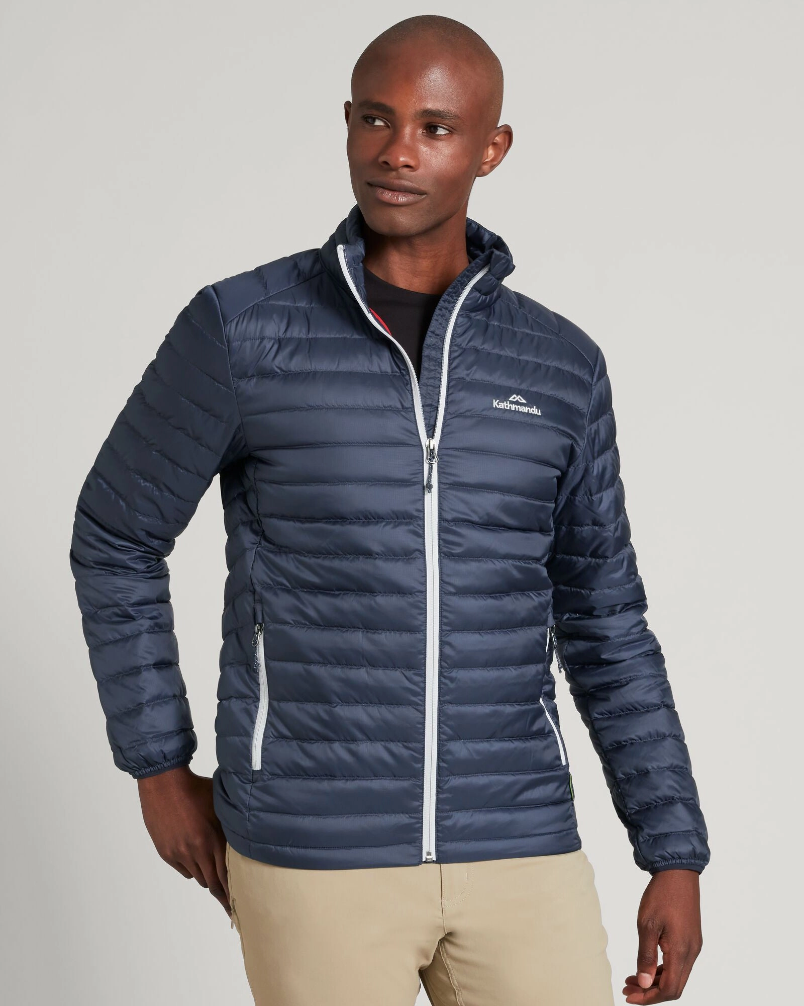 Men's Heli 600 Fill Lightweight Down Jacket - Midnight Navy Autumn Vibe Anti Slip Interior