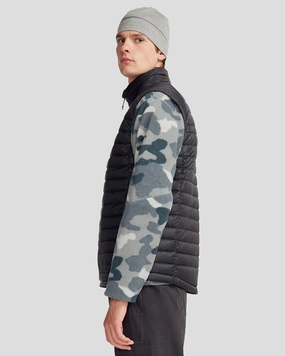 Men's Heli Down Vest 4.0 - Black Stingray Transitional City Fit Lined Pockets