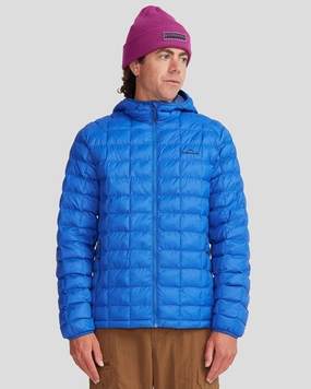 Men's Heli Insulated Hooded Jacket - Peak Blue wrinkle free finish Weekend Style