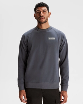 Men's Heritage Logo LT BB Crew Sweatshirt - Mid Navy Cold Day Outfit
