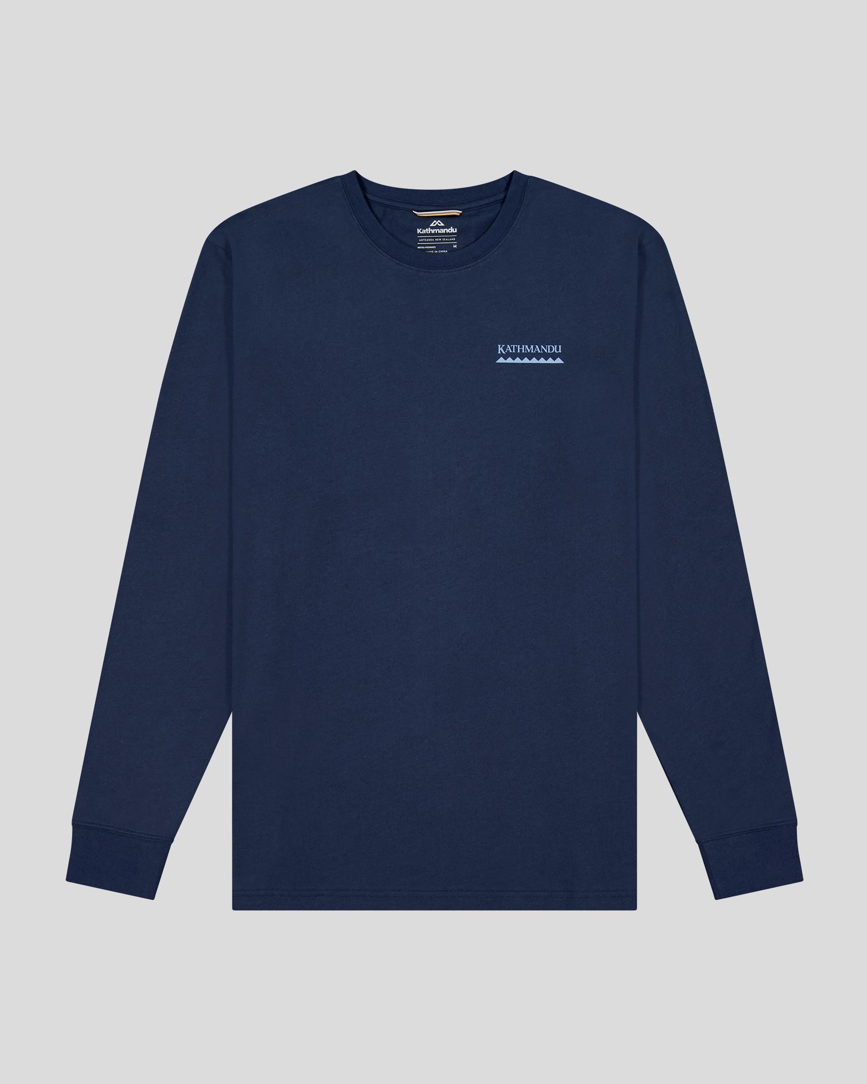 Men's Heritage Logo Organic Cotton L/S Tee - Pure Navy Classic timelessness