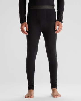 Men's K-Merino 125 Baselayer Long Johns - Black Stingray Stretchable Waistband Quick Dry Technology