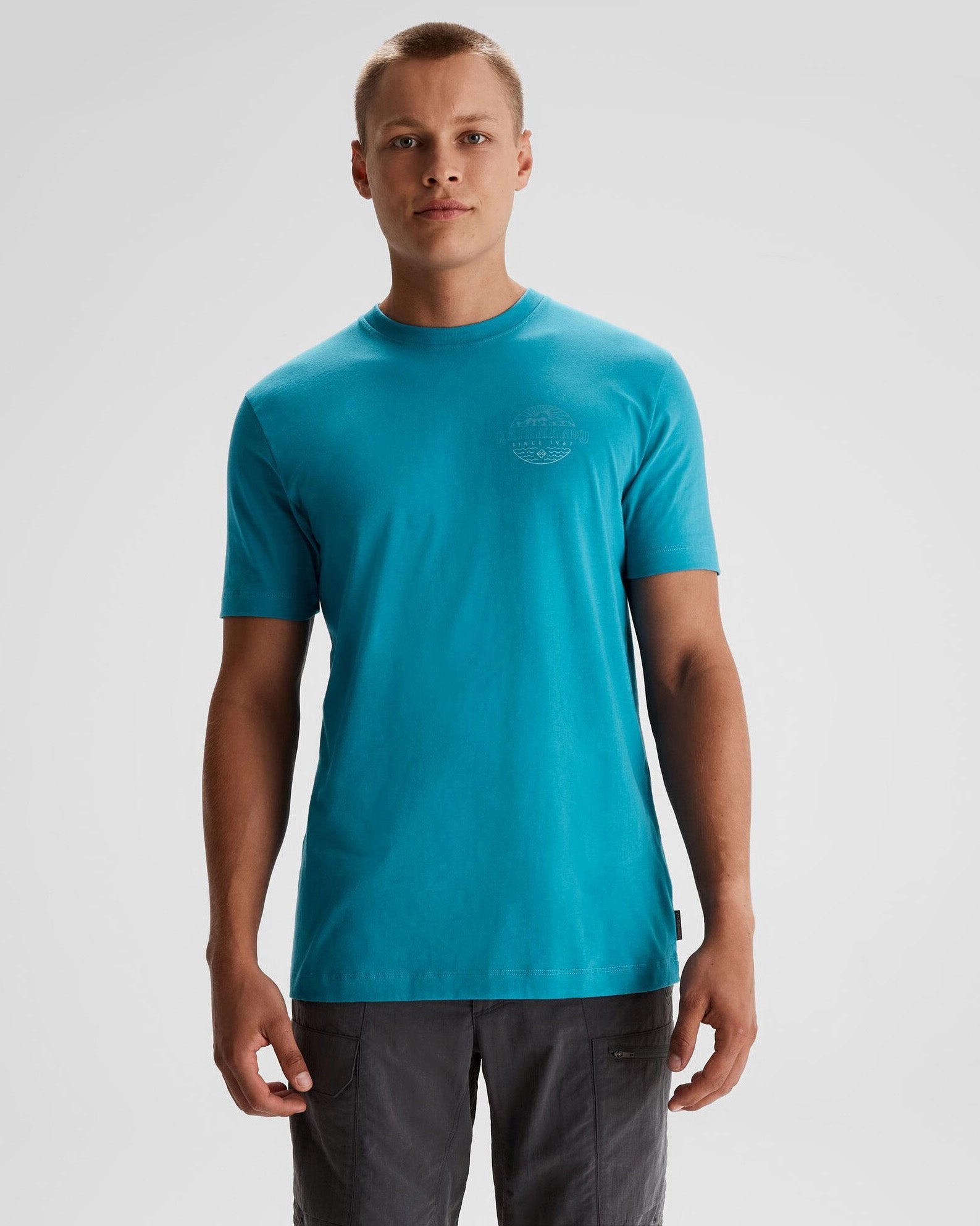 Men's Kathmandu Logo Faded Organic Cotton T-shirt - Eddy Versatile Outfit