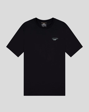 Moisture Control Fabric Men's Lizard Organic Cotton T-shirt - Black Stingray