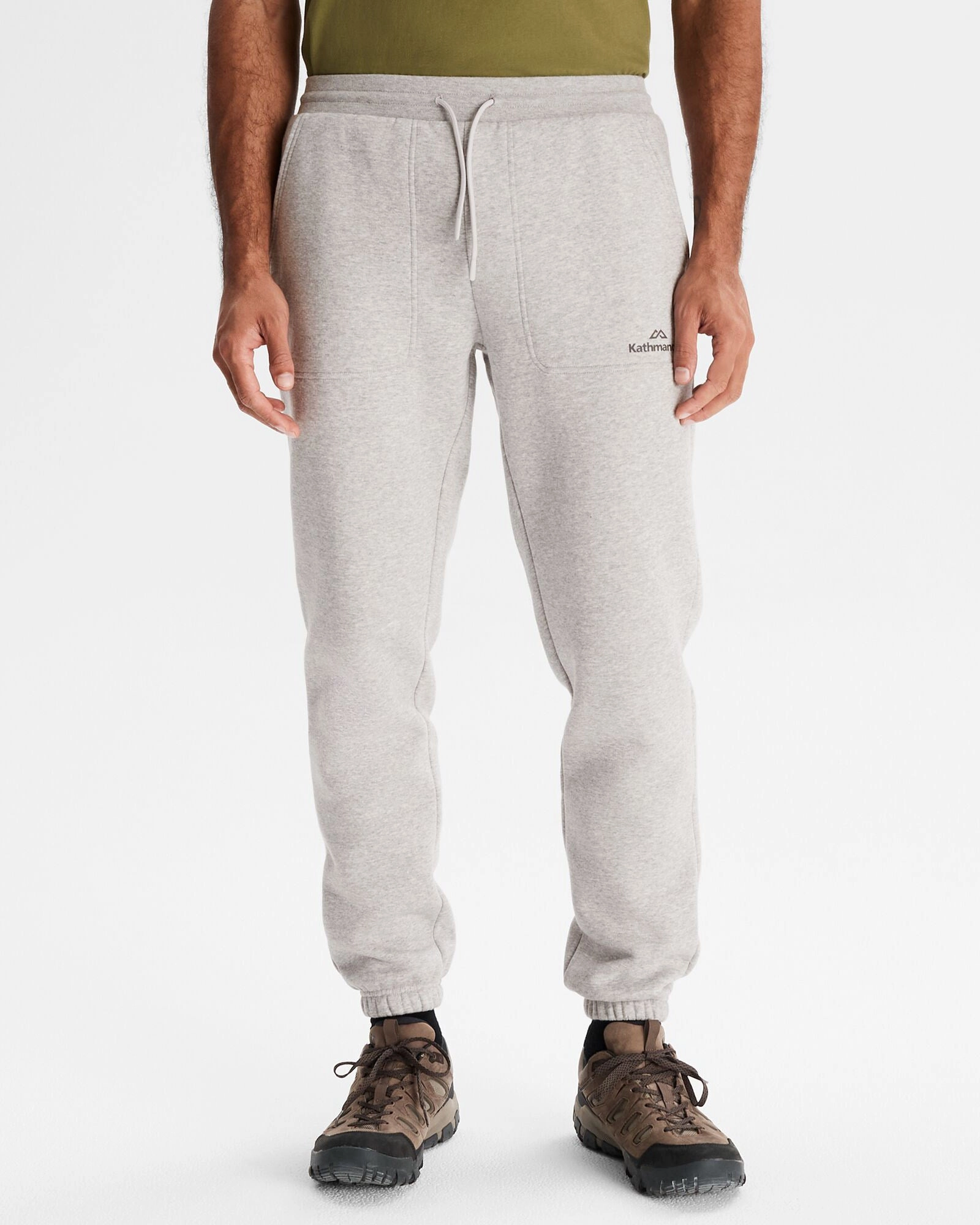 Men's Logo BB Joggers - Light Grey Marle Minimalist Waist