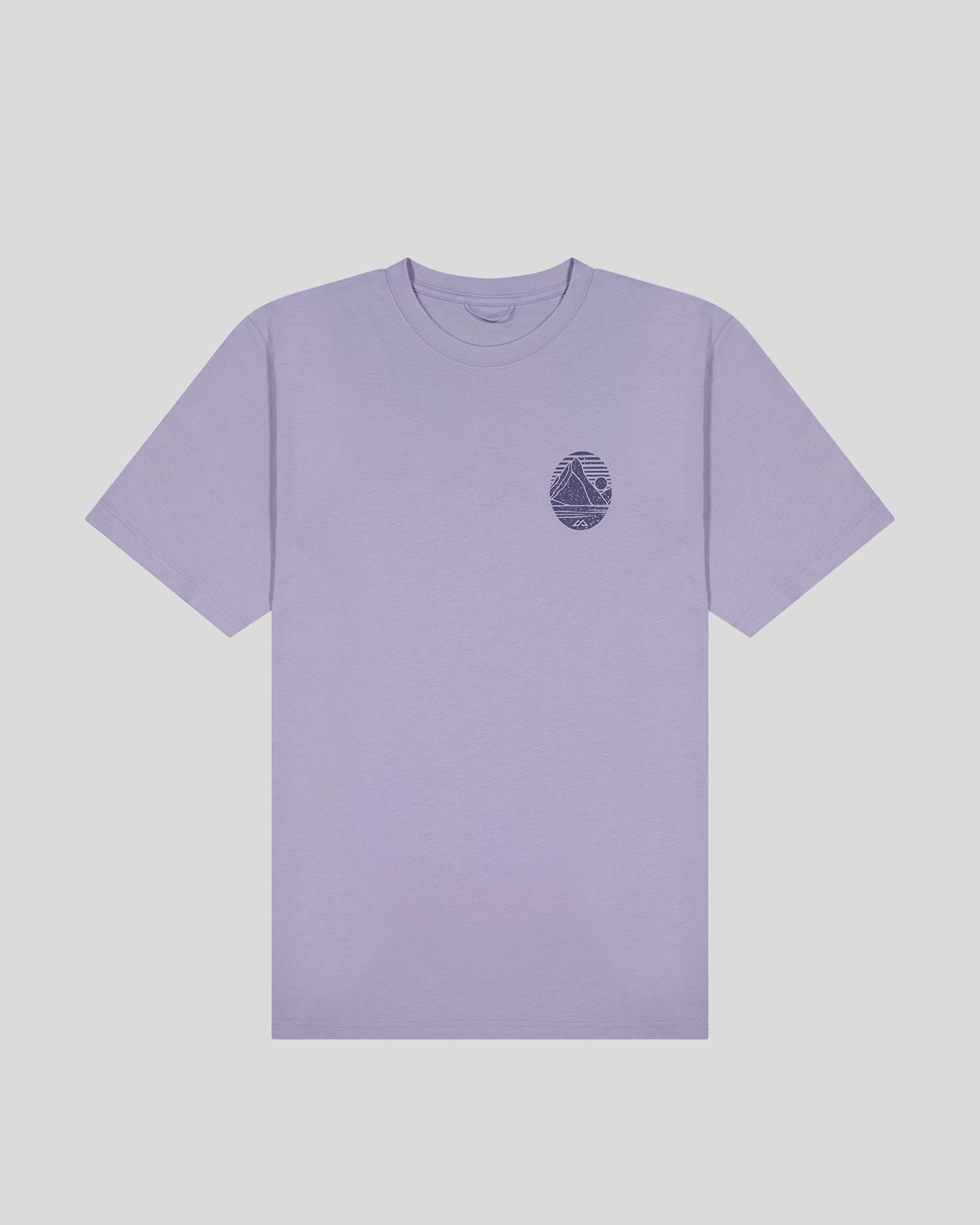 Easy Layer Men??s Mitre Peak Organic Cotton T-Shirt - Dusty Lilac