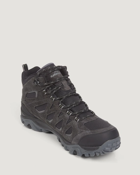 Men's Mornington Waterproof Mid Hiking Boots - Black/Black Sea Forest Path