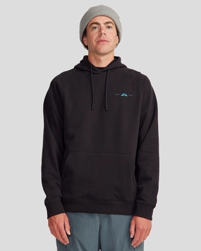 Active Design Effortless Layer Men's Mountain Camo Brushed Hoodie - Black Stingray