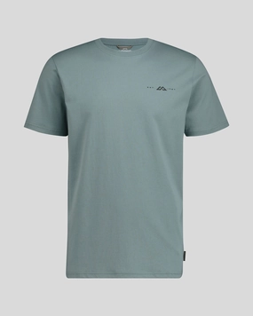 All-Weather Wear Men's Mountain Rays Organic Cotton T-shirt - Vapor