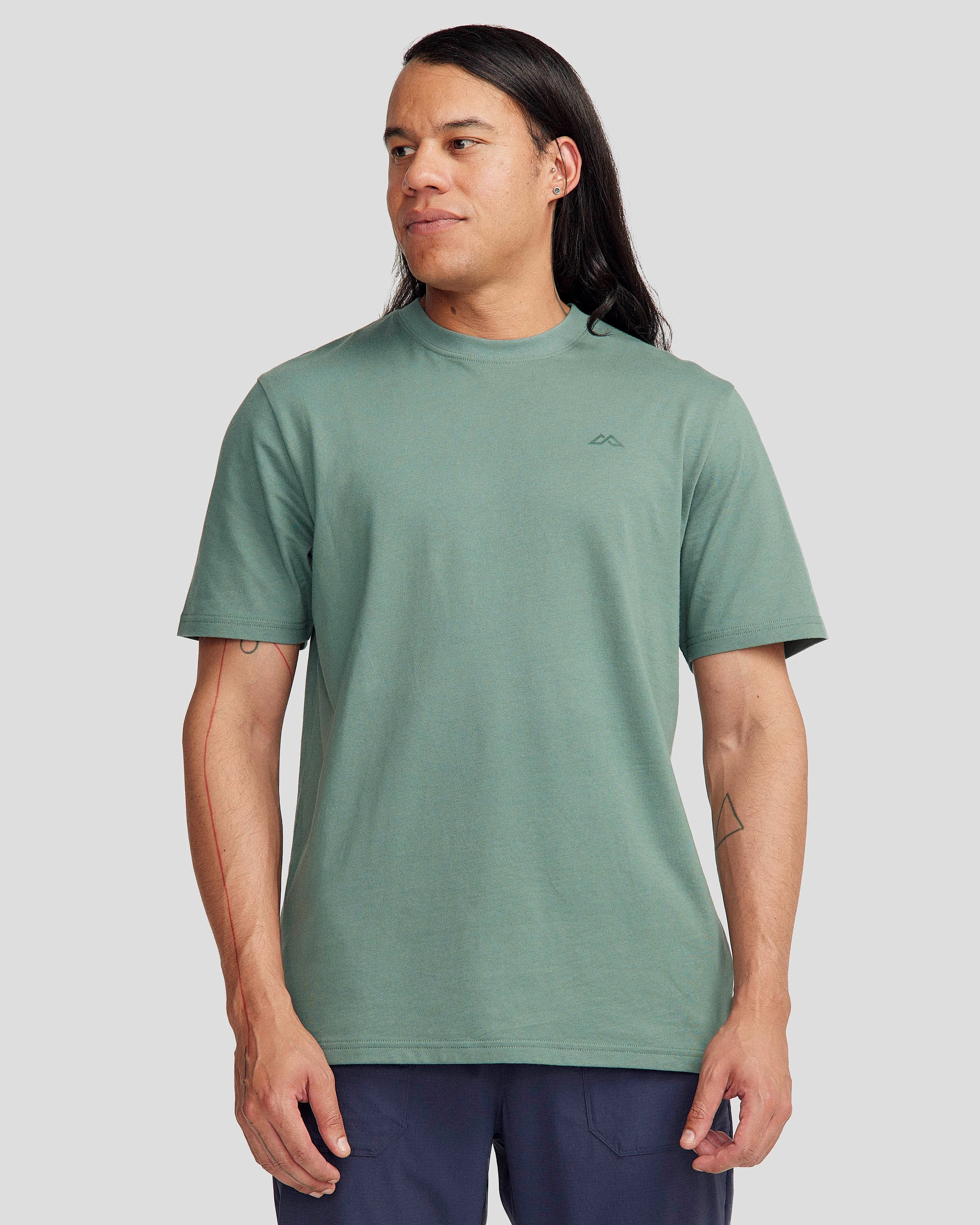 Men's NZ Heritage Organic Cotton T-shirt - Light Forest waterproof Flexible Waist