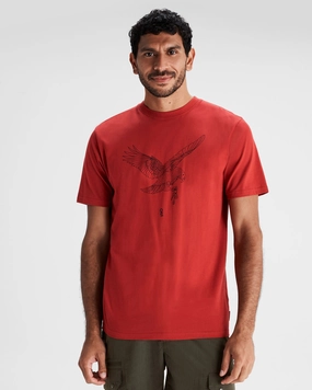 Men's O.Smither Kea Organic Cotton T-shirt - Spicy Chilli Pepper Fashion Layering
