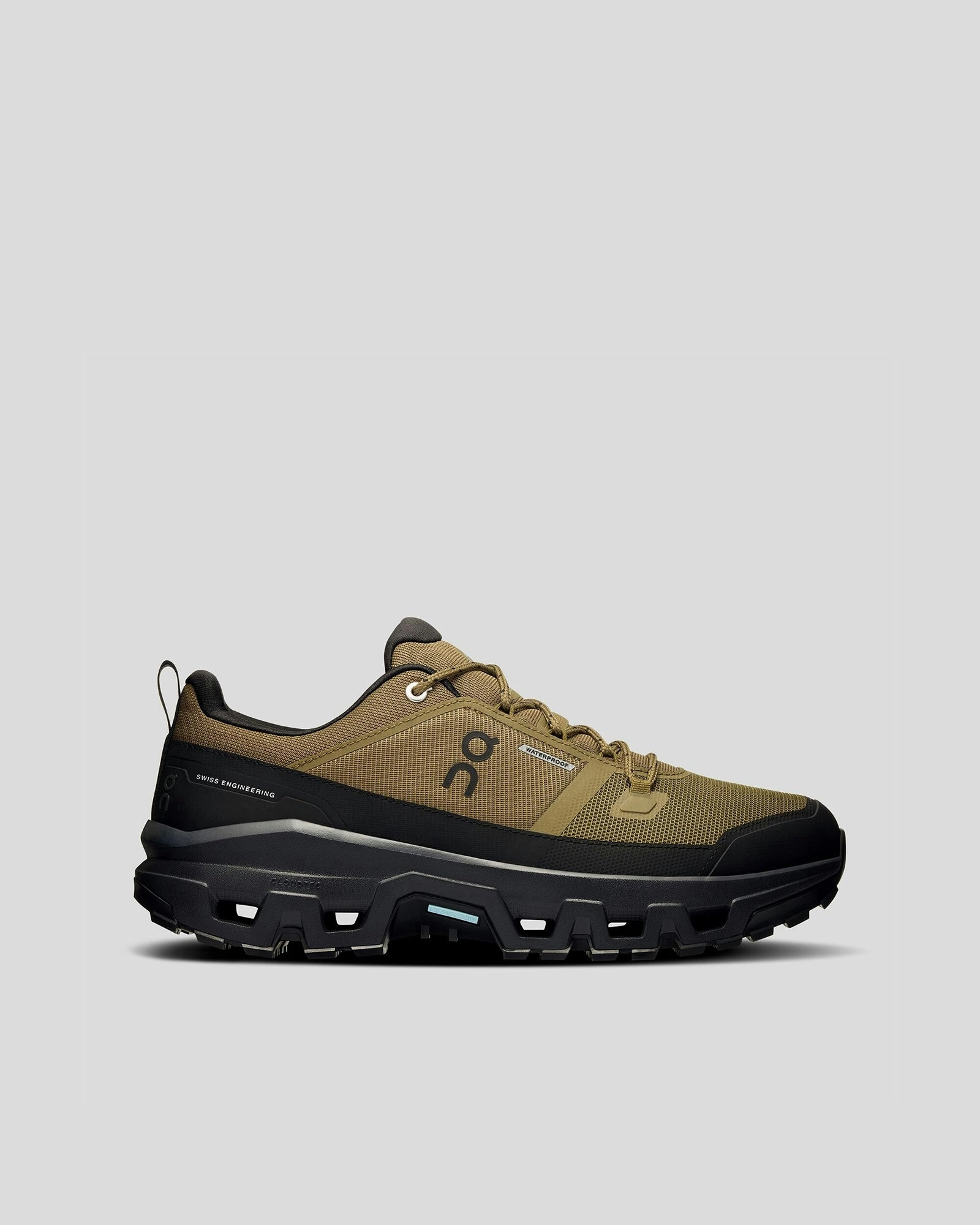 Men's On Cloudrock Low Hiking Shoes - Hunter/Black Mountain Ready Fit Supportive Walk