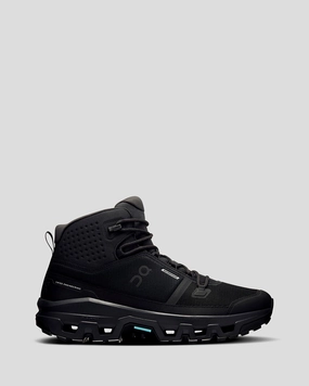 Men's On Cloudrock Waterproof Mid Hiking Boots - Black/Black Climbing Performance