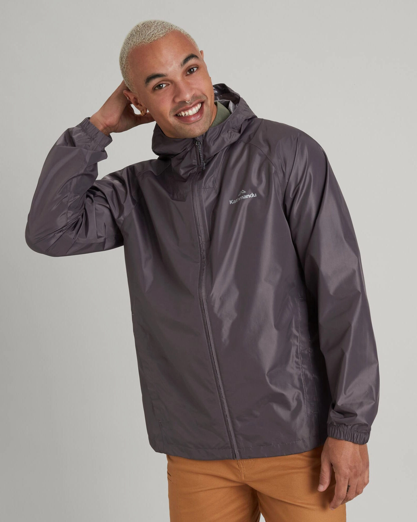 Men's Pocket-it 2-layer Rain Jacket - Light Quartz Light Look