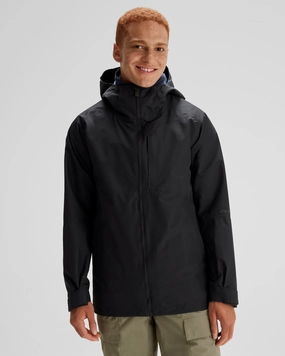 mesh ventilation Mid Length Men's PWDR-Days 2L Shell Snow Jacket - Black Stingray