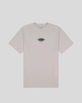 Men??s Retro Badge Organic Cotton T-Shirt - Shroom DoubleStitchedHem