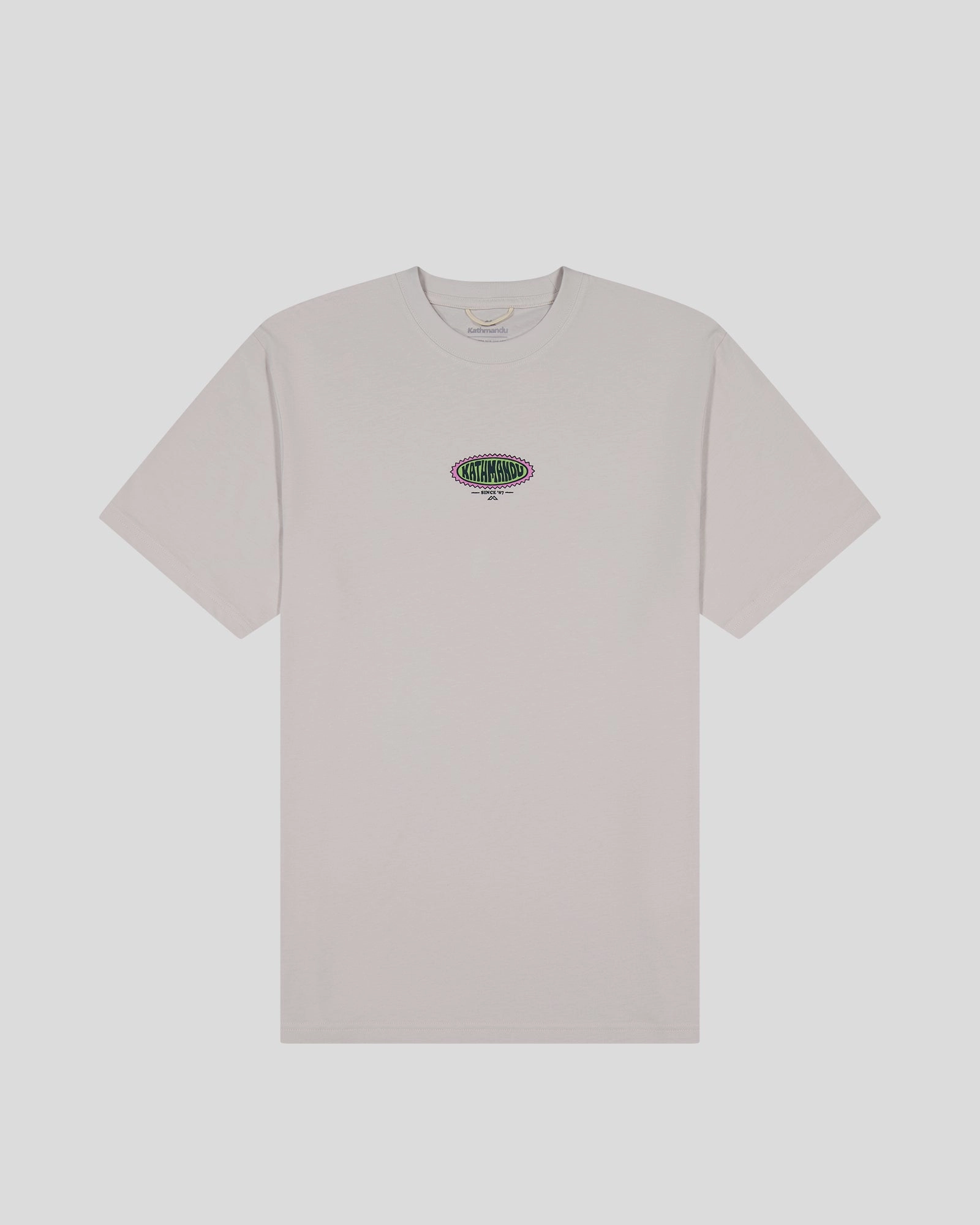 Men??s Retro Badge Organic Cotton T-Shirt - Shroom Seasonal Layer Cozy Style
