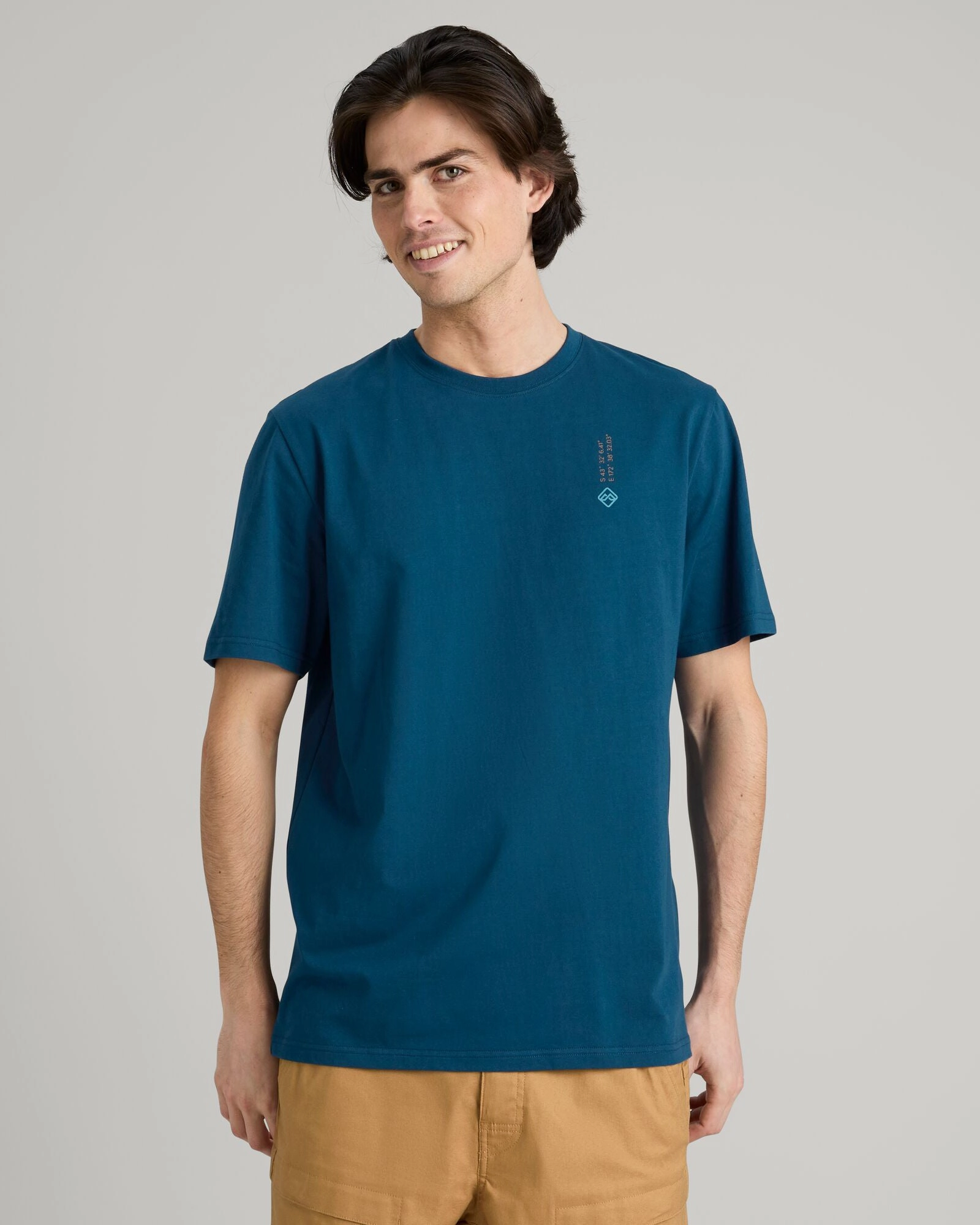 Men's Ride the River Organic Cotton T-shirt - Undertow Soft touch finish Cashmere combination
