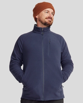 Men's Ridge 100 PrimaLoft Bio Fleece Jacket - Pure Navy Lightweight Waterproof Jacket Wet Wicking