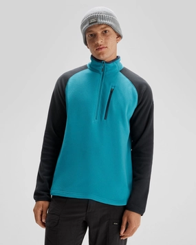 Resilient Stretch Fabric Men's Ridge 100 PrimaLoft Bio Pullover - Eddy/Meteor