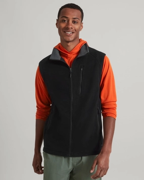 Men's Ridge 200 PrimaLoft Bio Vest - Black Soft Lined Interior Glow In Dark Trims