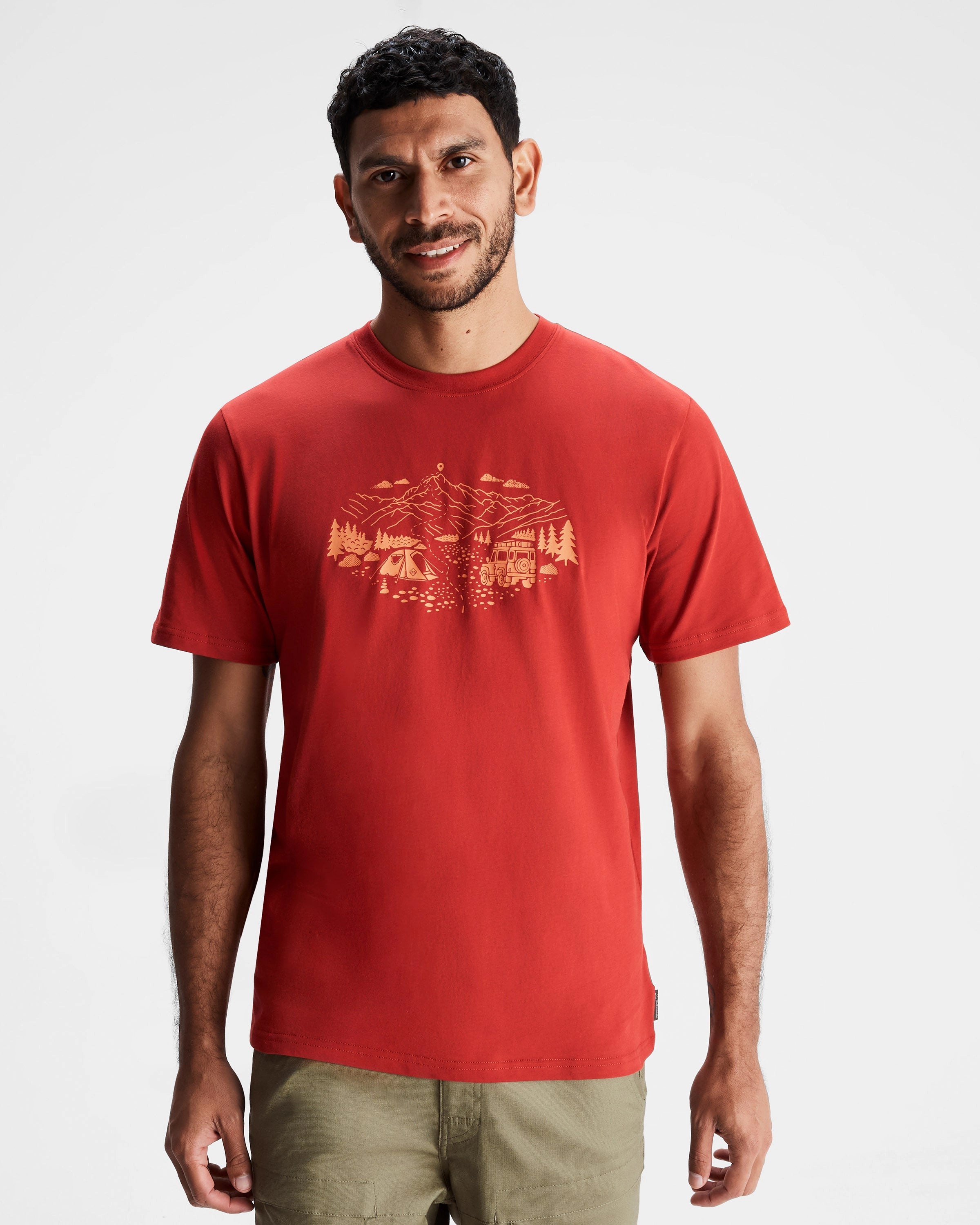 Cozy Essentials Moisture Management Technology Men's Ridgeline Organic Cotton T-shirt - Spicy Chilli Pepper