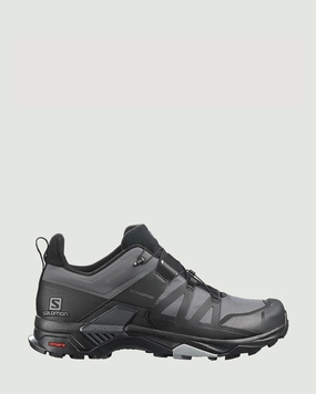 Hardy Construction Mountain Ready Fit Men's Salomon X Ultra 4 GTX Hiking Shoes - Magnet/Black/Monument