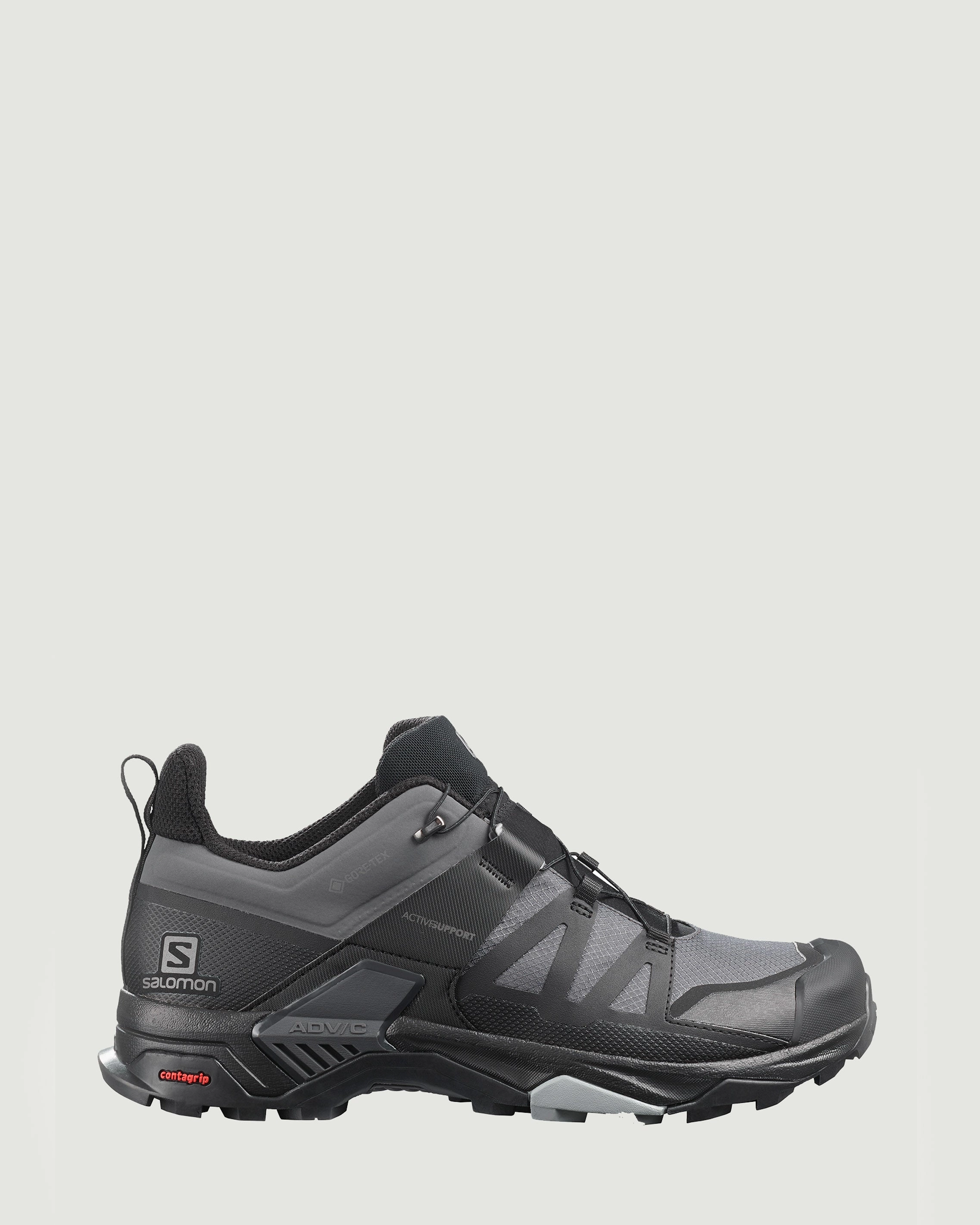 All-Terrain Boots Trail Blazing Fit Men's Salomon X Ultra 4 GTX Hiking Shoes - Wide - Magnet/Black/Monument