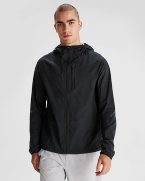 Men's Seeker 2.5L Rain Jacket - Black Stingray Rubberized Zippers Versatile Fit Layer
