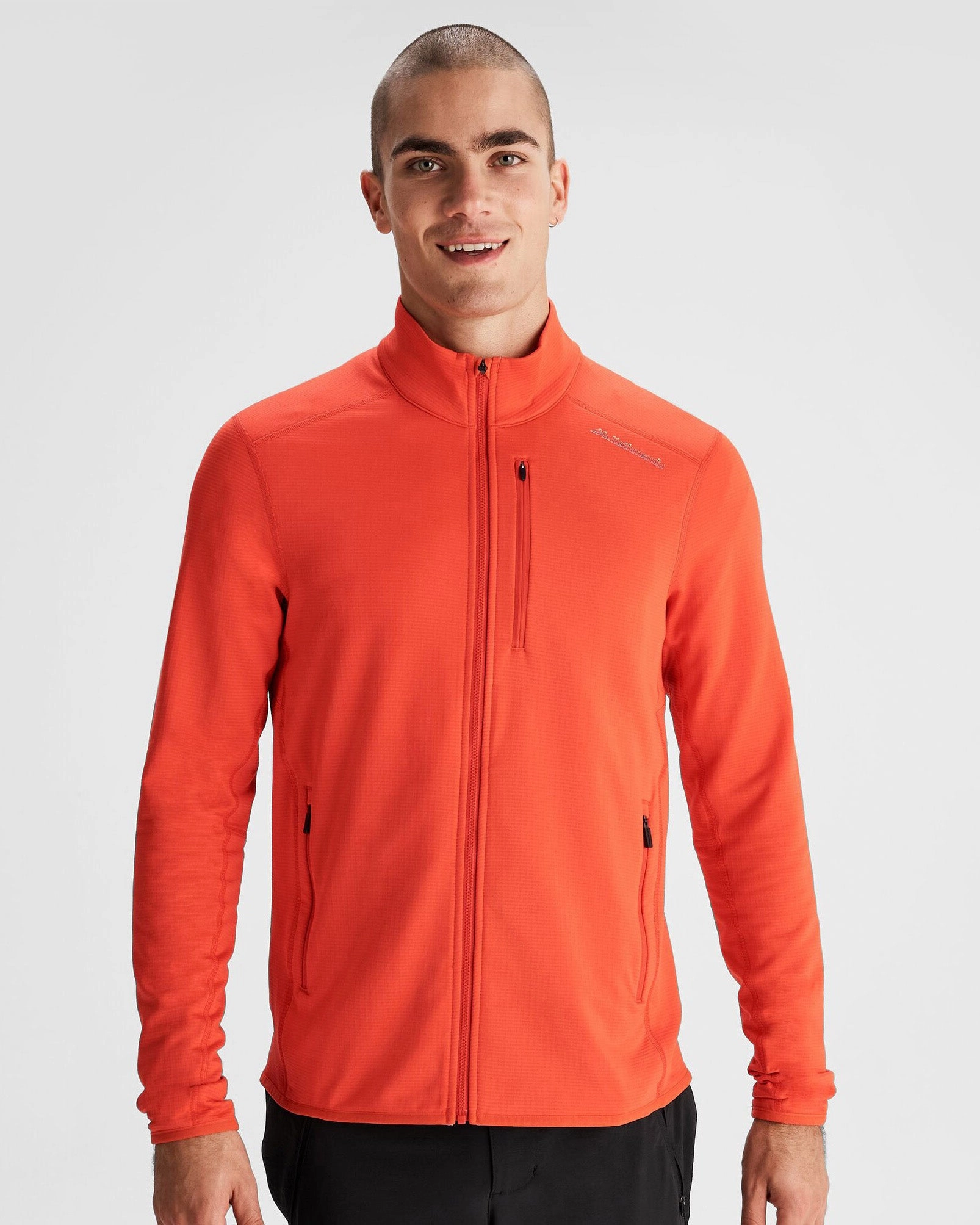 Fleece Inside Weather Adaptive Ventilation Men's Seeker Fleece Jacket - Hut Orange